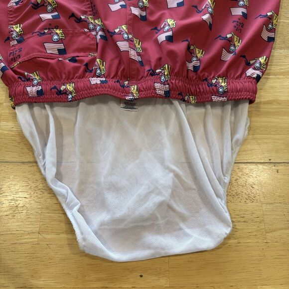 Life Is Good Swim Shorts Mens Med Red Lined 7" Trunks UPF 50 USA Patriotic Dog - Picture 6 of 12